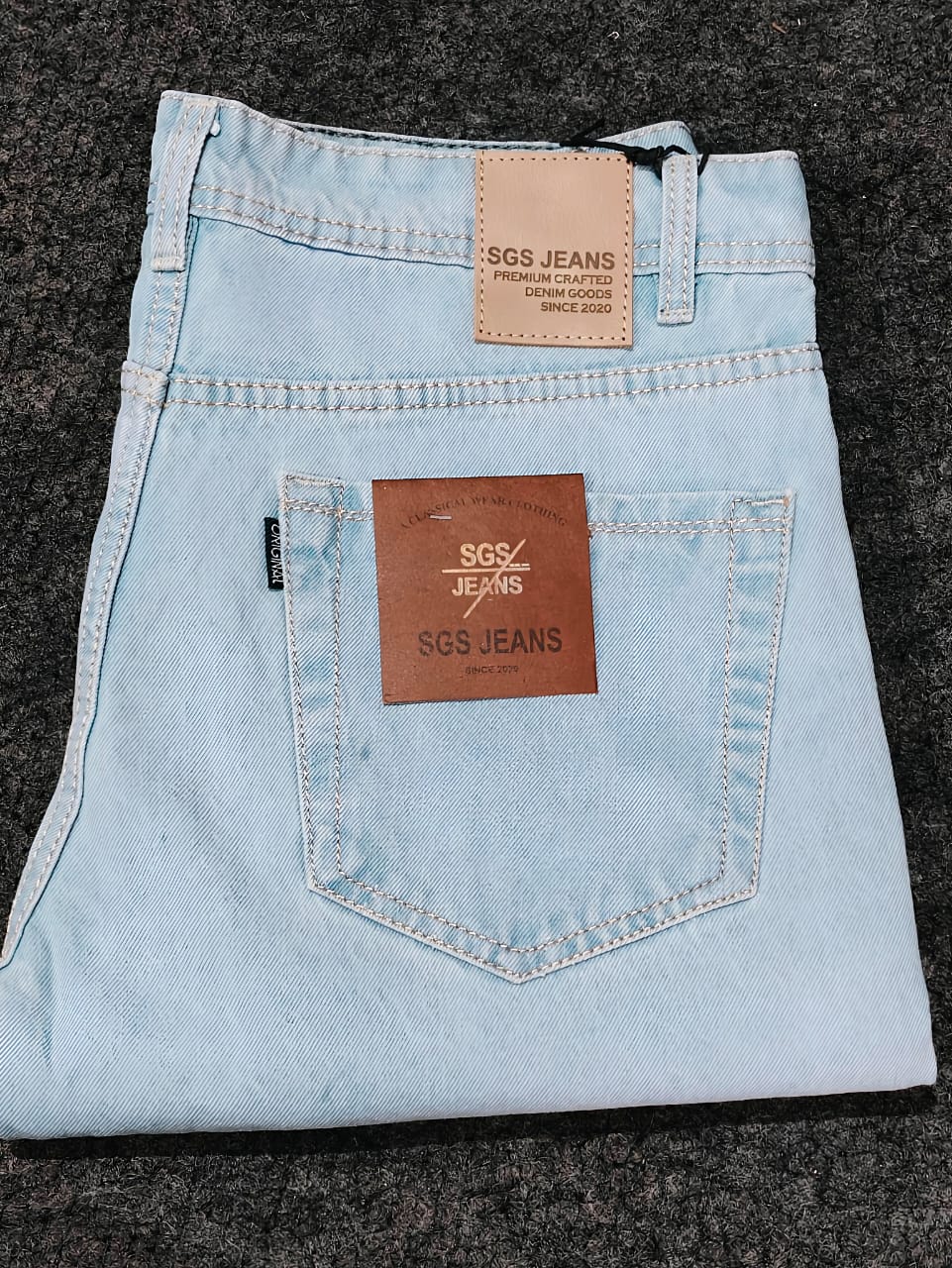 Ice blue 3/1 Cotton Jeans Non lycra .. [S1]